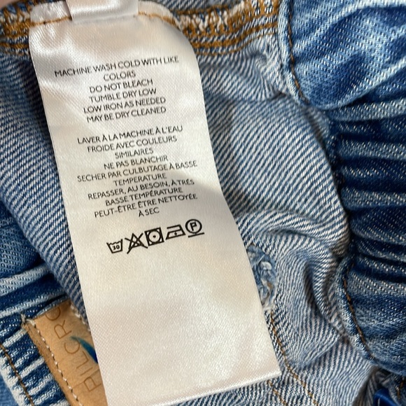 Pilcro Ultra High Rise Relaxed Pull On Jeans Size L Soft Elastic Waist EUC - Picture 14 of 16